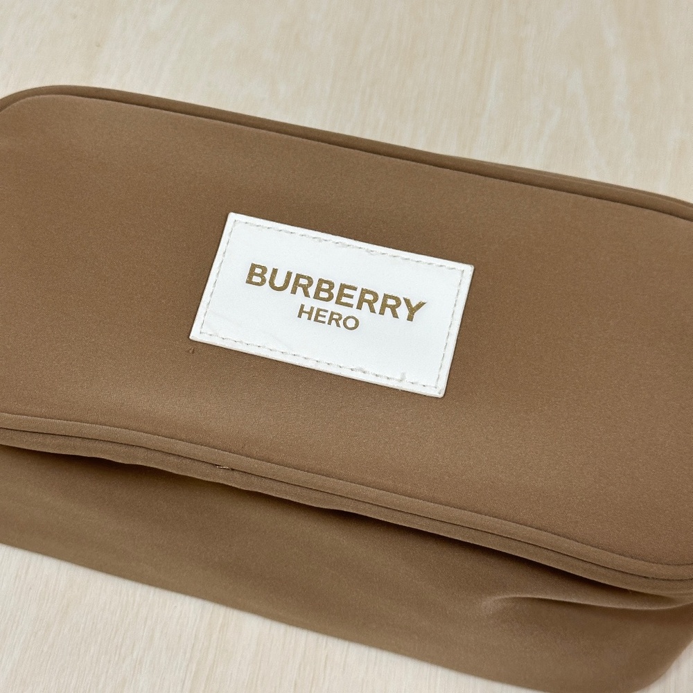 Authentic Burberry Brown Cosmetics Pouch Bag